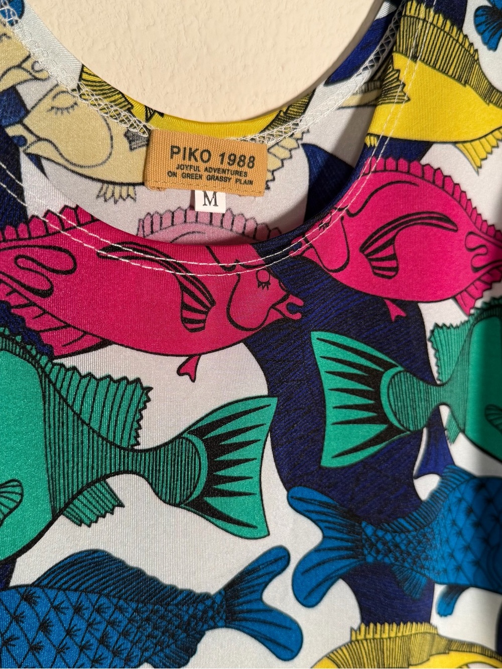 Piko 1988 Multicolor Fish-Pattern Tank Top - Picture 4 of 8